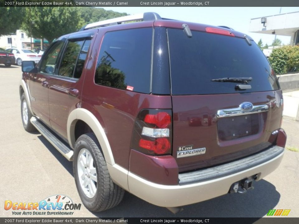 2007 Ford Explorer Eddie Bauer 4x4 Dark Cherry Metallic / Camel Photo #5