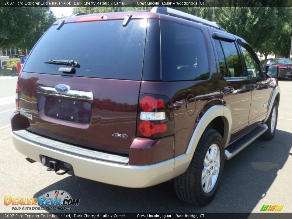 2007 Ford Explorer Eddie Bauer 4x4 Dark Cherry Metallic / Camel Photo #7