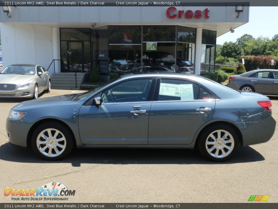2011 Lincoln MKZ AWD Steel Blue Metallic / Dark Charcoal Photo #1