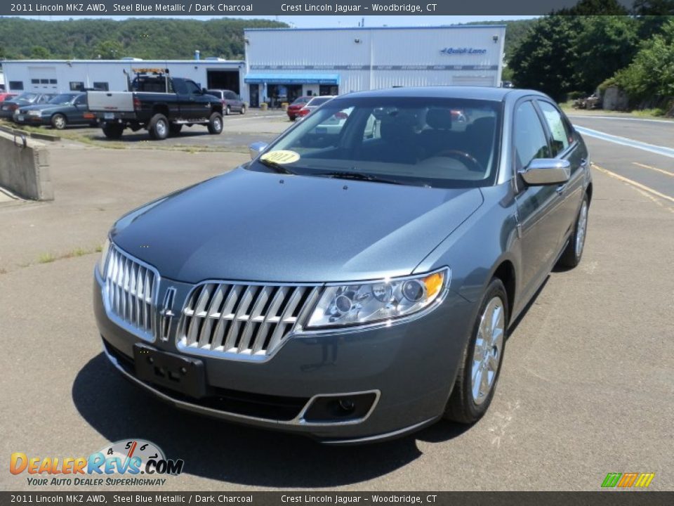 2011 Lincoln MKZ AWD Steel Blue Metallic / Dark Charcoal Photo #2