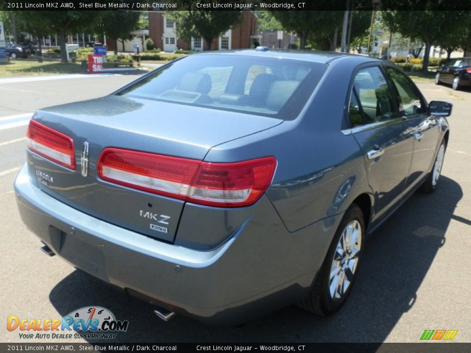 2011 Lincoln MKZ AWD Steel Blue Metallic / Dark Charcoal Photo #5