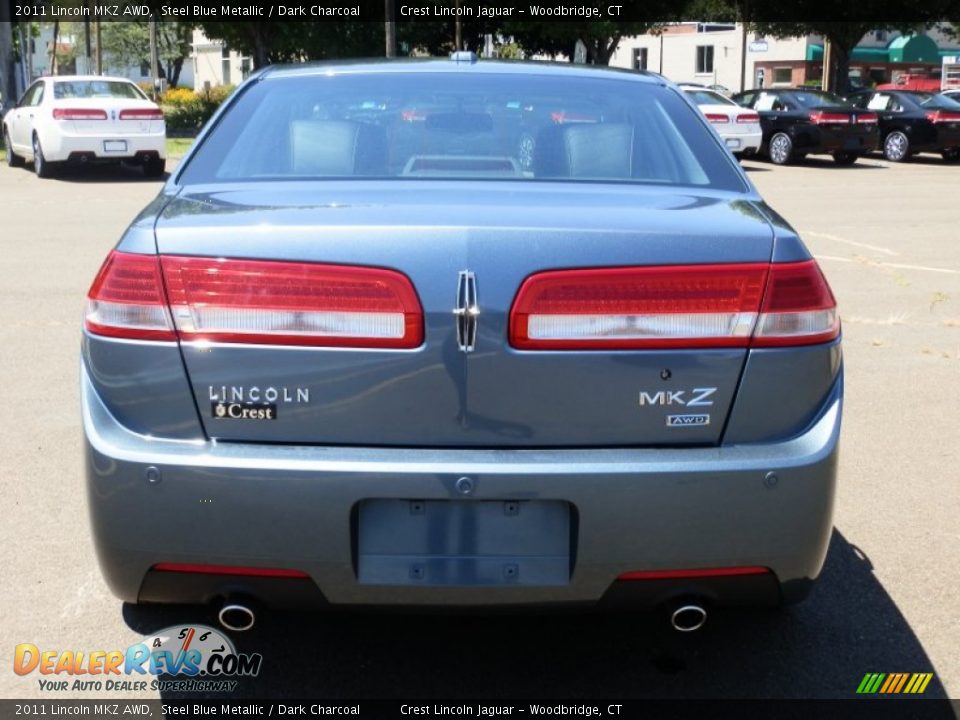 2011 Lincoln MKZ AWD Steel Blue Metallic / Dark Charcoal Photo #6