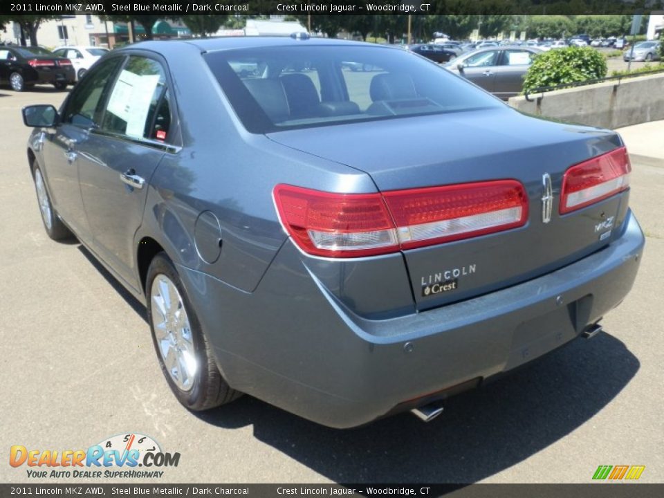 2011 Lincoln MKZ AWD Steel Blue Metallic / Dark Charcoal Photo #7