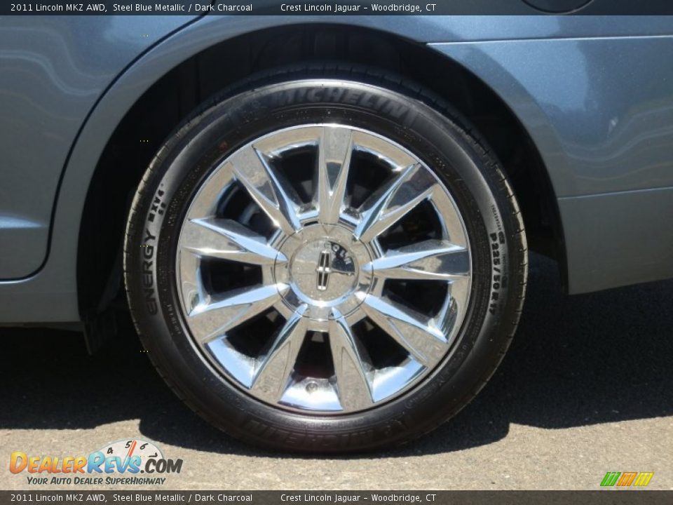 2011 Lincoln MKZ AWD Steel Blue Metallic / Dark Charcoal Photo #18