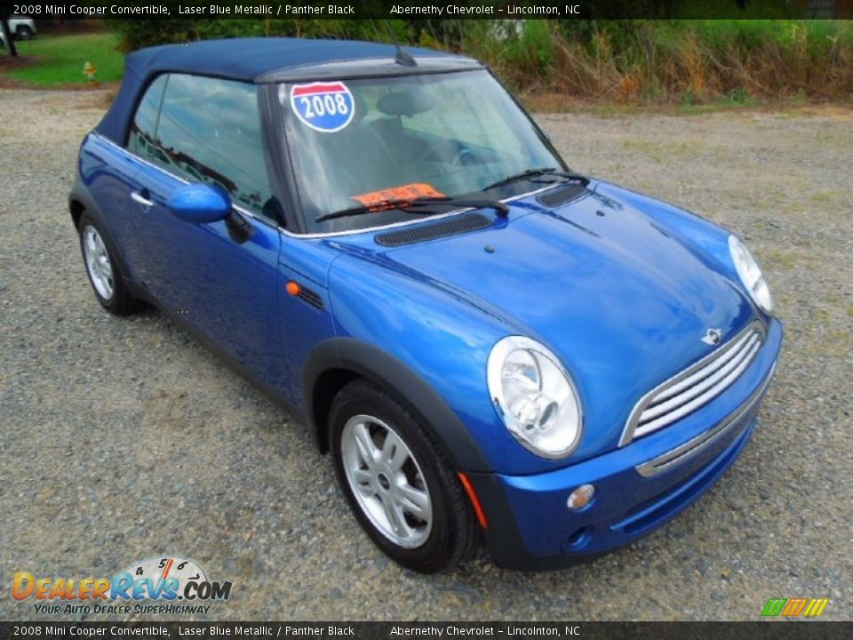 2008 Mini Cooper Convertible Laser Blue Metallic / Panther Black Photo #1