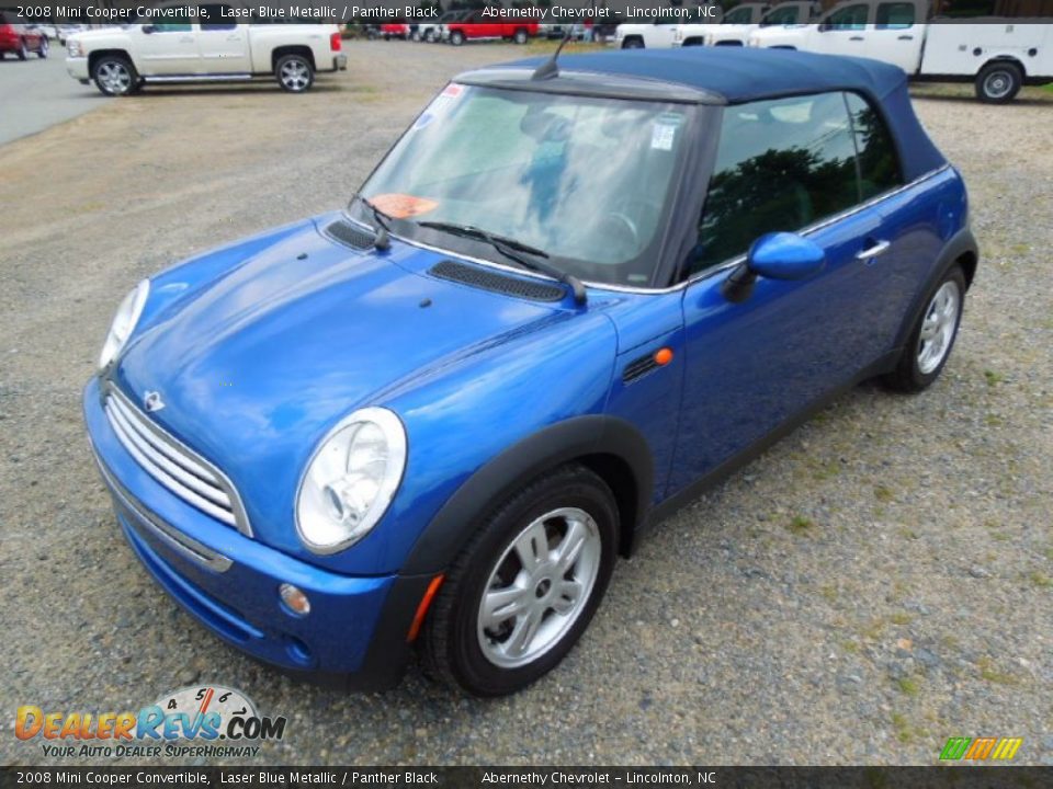 2008 Mini Cooper Convertible Laser Blue Metallic / Panther Black Photo #2