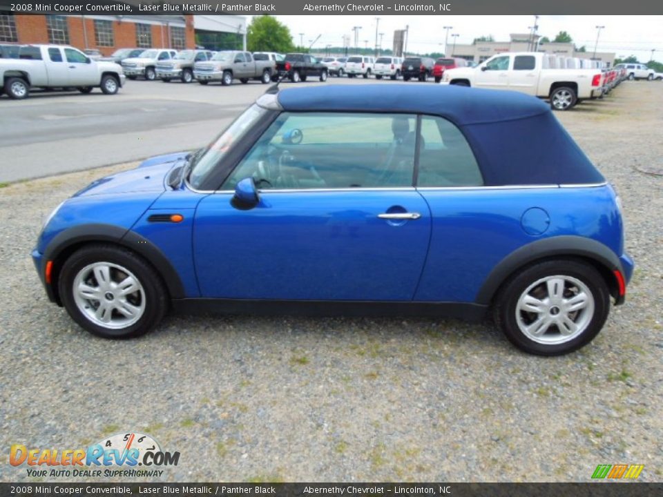 2008 Mini Cooper Convertible Laser Blue Metallic / Panther Black Photo #3
