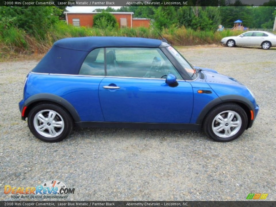 2008 Mini Cooper Convertible Laser Blue Metallic / Panther Black Photo #4