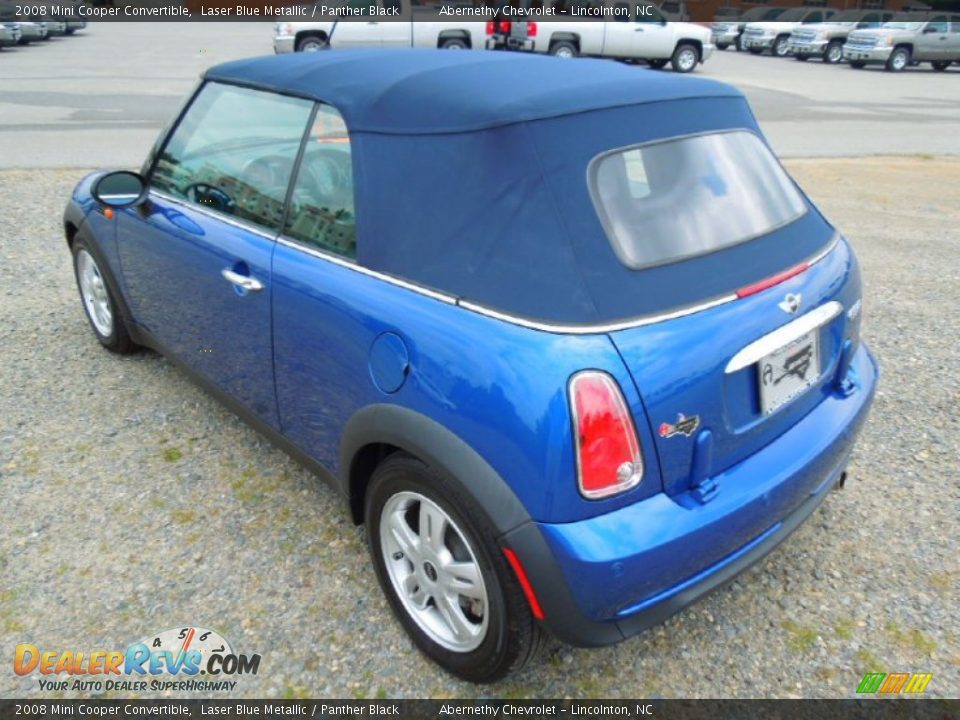 2008 Mini Cooper Convertible Laser Blue Metallic / Panther Black Photo #6