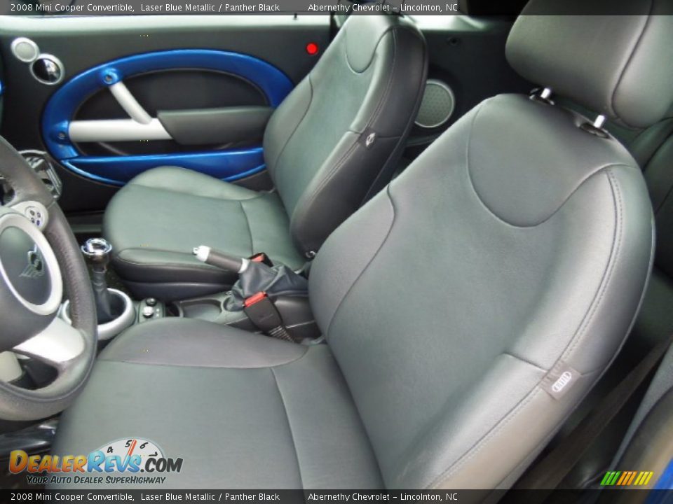2008 Mini Cooper Convertible Laser Blue Metallic / Panther Black Photo #10