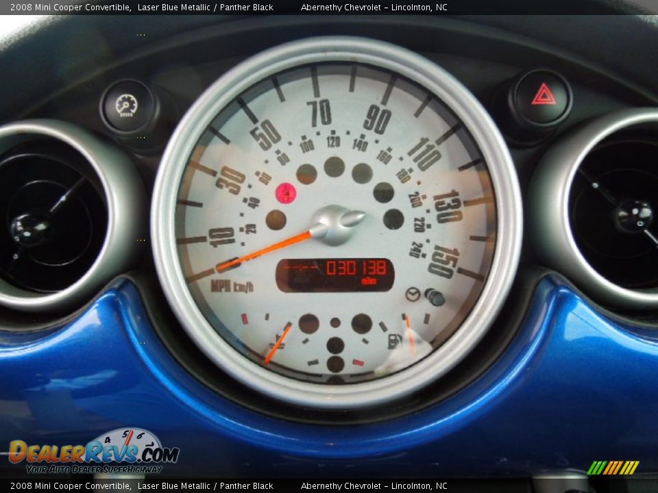 2008 Mini Cooper Convertible Laser Blue Metallic / Panther Black Photo #14