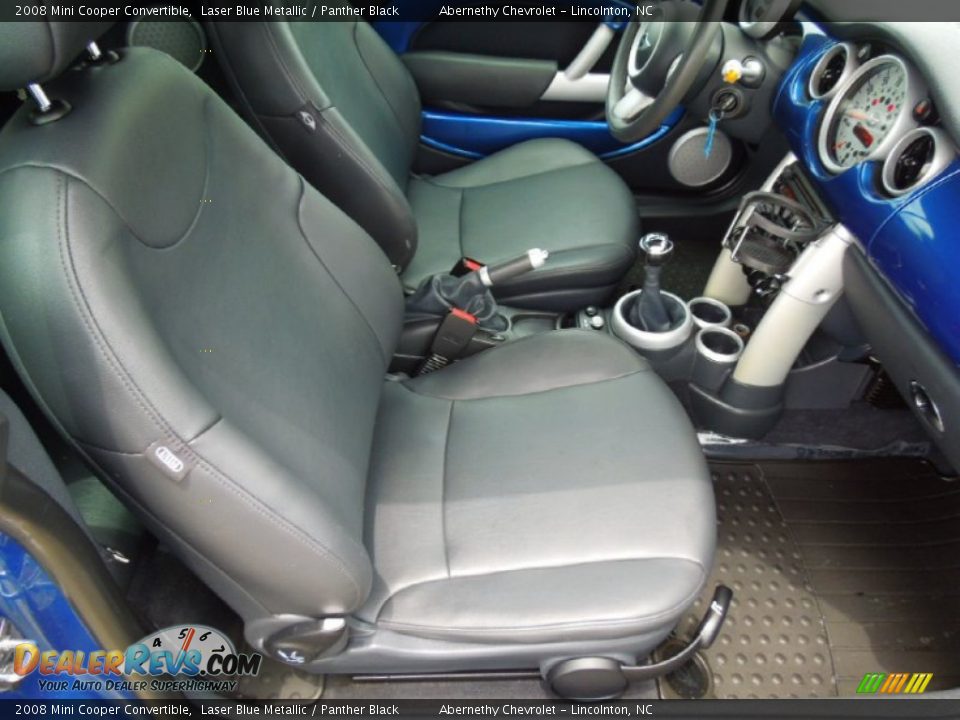 2008 Mini Cooper Convertible Laser Blue Metallic / Panther Black Photo #18
