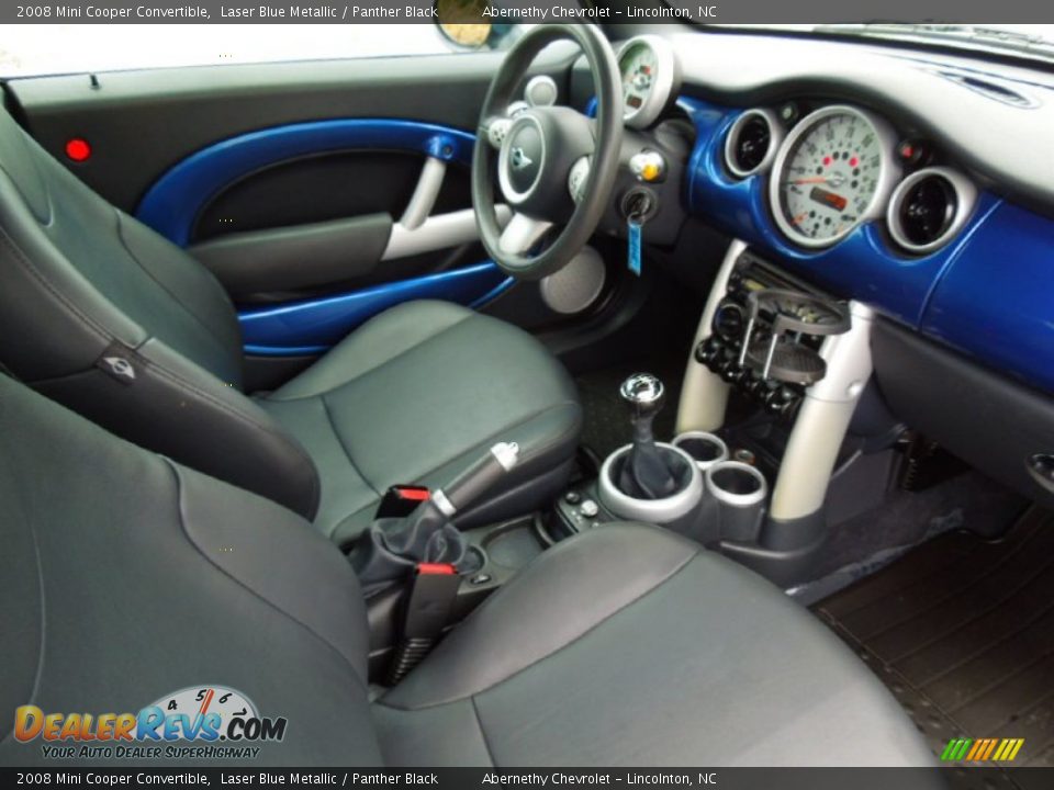 2008 Mini Cooper Convertible Laser Blue Metallic / Panther Black Photo #19