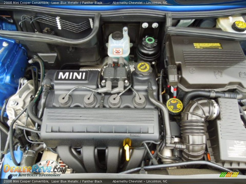 2008 Mini Cooper Convertible Laser Blue Metallic / Panther Black Photo #22
