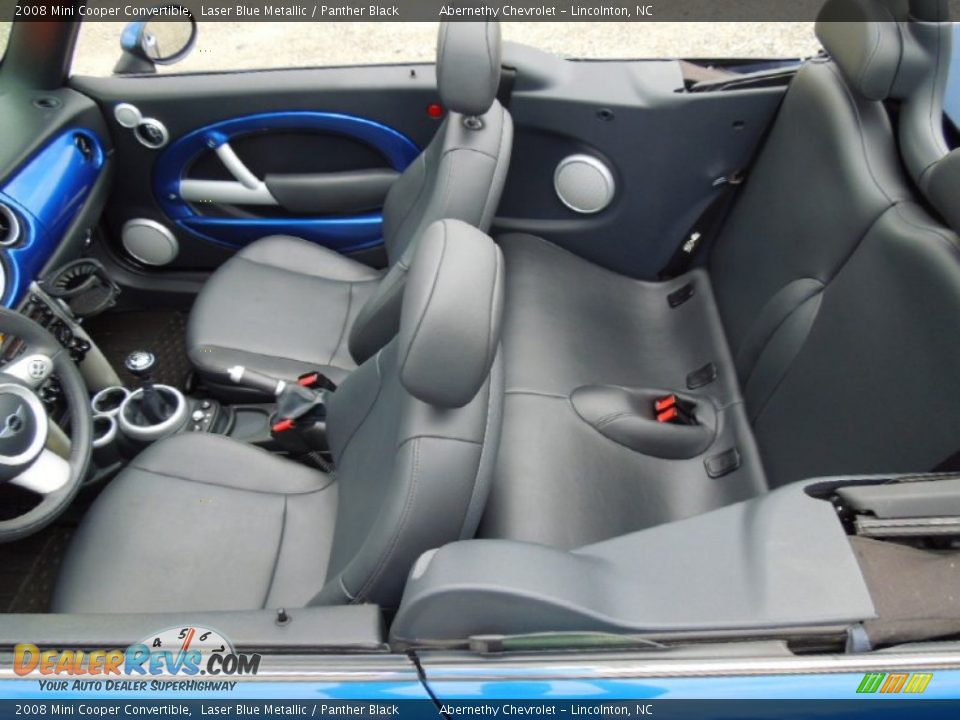 2008 Mini Cooper Convertible Laser Blue Metallic / Panther Black Photo #25
