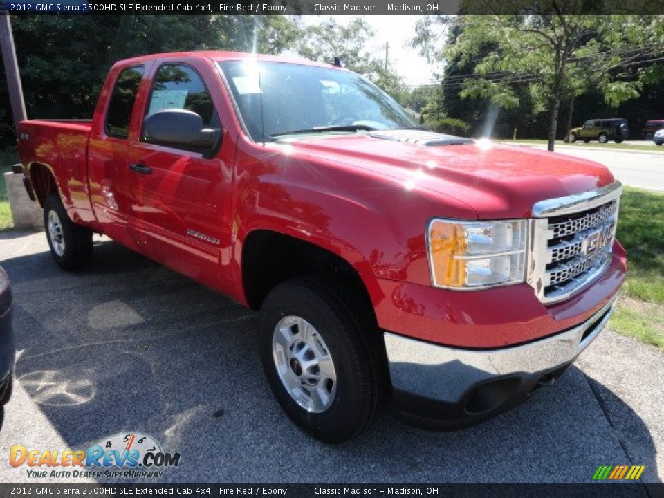 2012 GMC Sierra 2500HD SLE Extended Cab 4x4 Fire Red / Ebony Photo #3