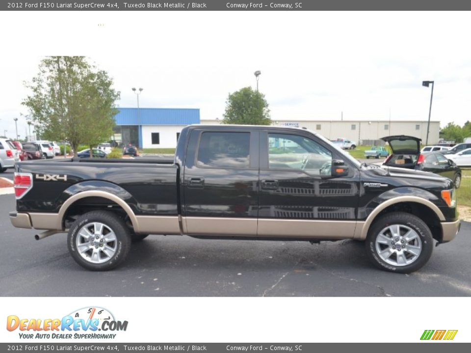 Tuxedo Black Metallic 2012 Ford F150 Lariat SuperCrew 4x4 Photo #4