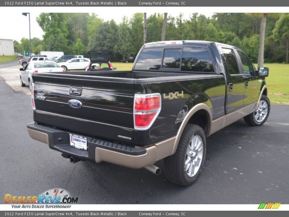 2012 Ford F150 Lariat SuperCrew 4x4 Tuxedo Black Metallic / Black Photo #5