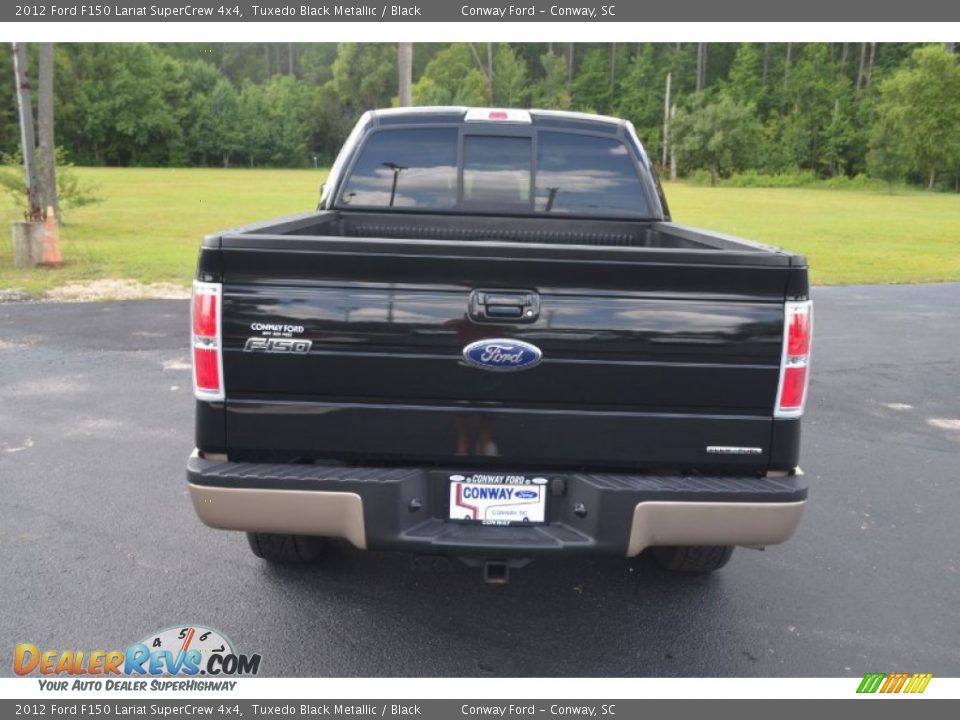 2012 Ford F150 Lariat SuperCrew 4x4 Tuxedo Black Metallic / Black Photo #6