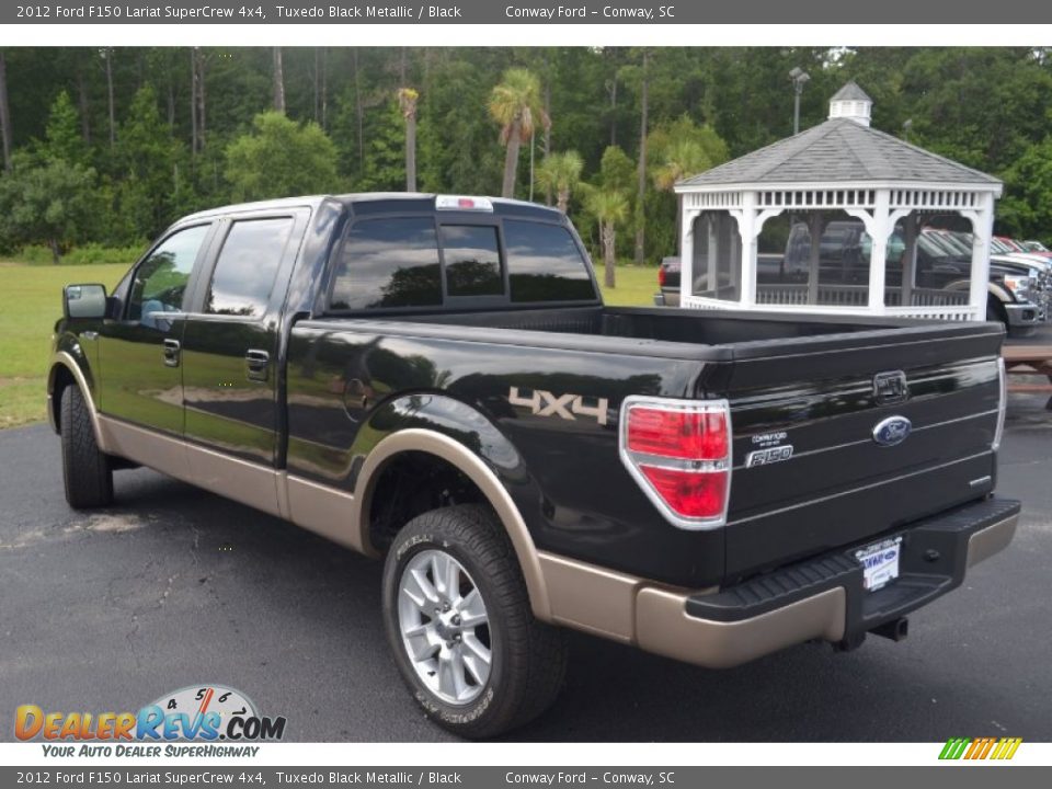 2012 Ford F150 Lariat SuperCrew 4x4 Tuxedo Black Metallic / Black Photo #7