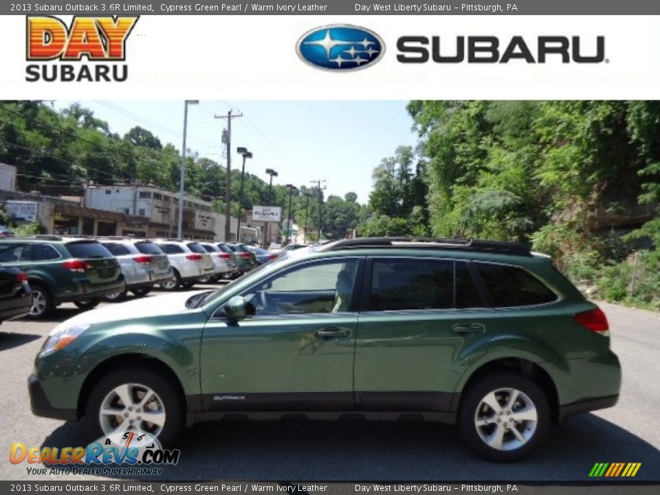 2013 Subaru Outback 3.6R Limited Cypress Green Pearl / Warm Ivory Leather Photo #1