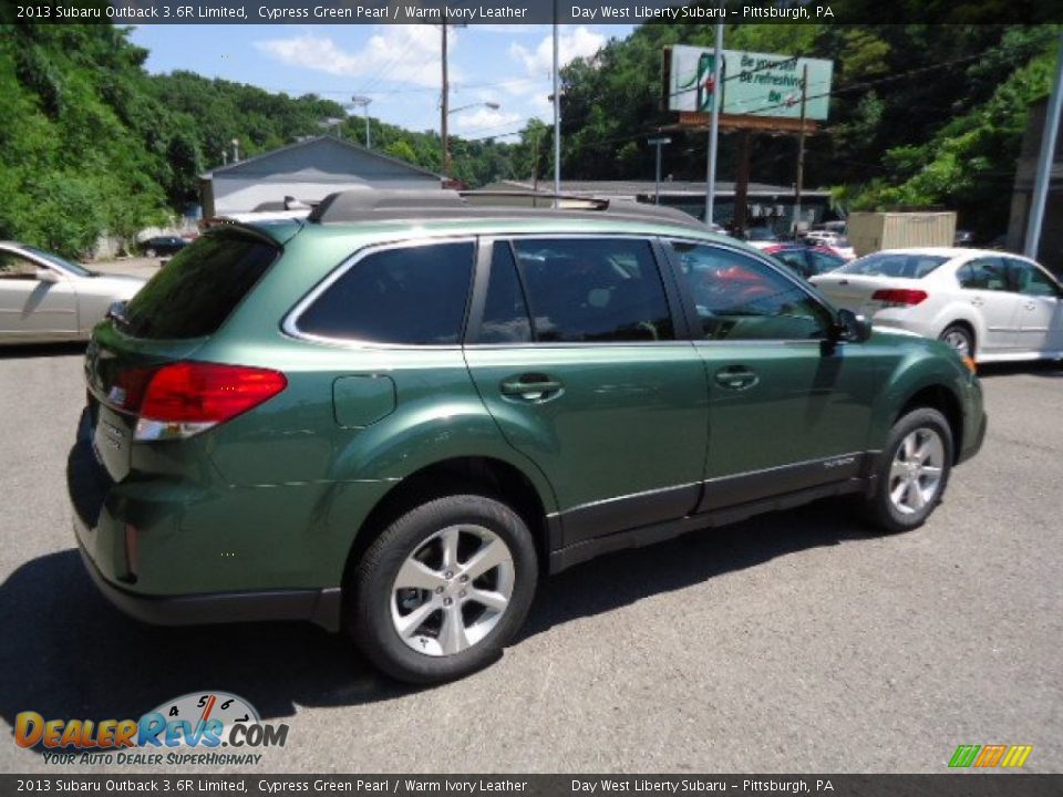 2013 Subaru Outback 3.6R Limited Cypress Green Pearl / Warm Ivory Leather Photo #3