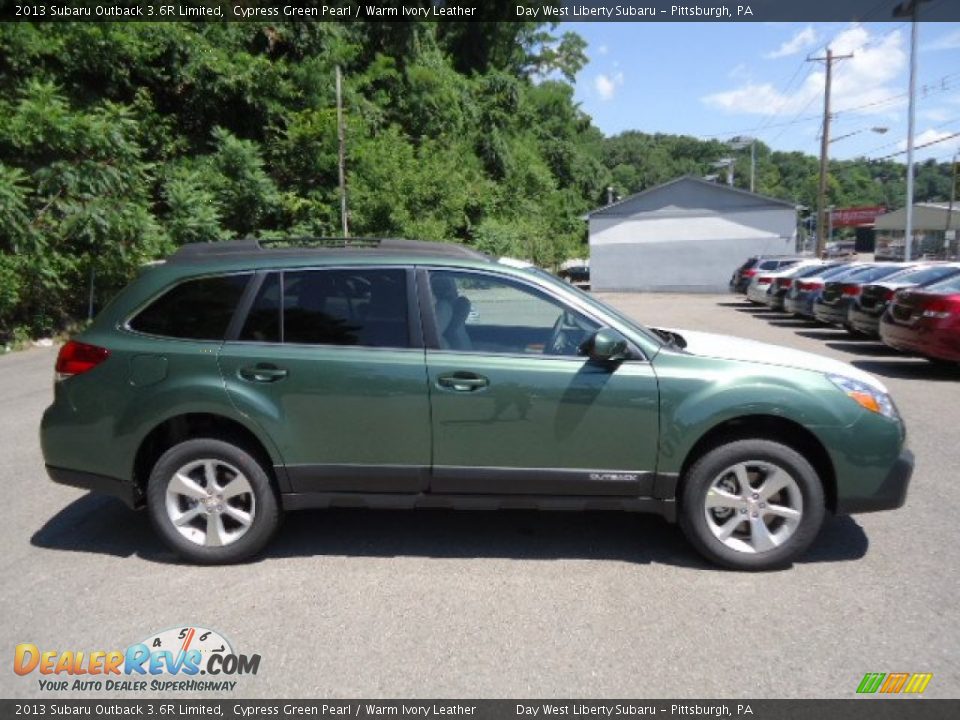 2013 Subaru Outback 3.6R Limited Cypress Green Pearl / Warm Ivory Leather Photo #4