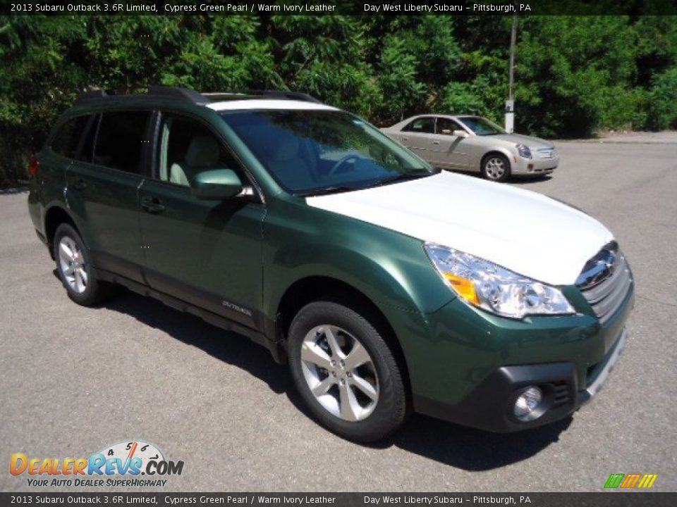 2013 Subaru Outback 3.6R Limited Cypress Green Pearl / Warm Ivory Leather Photo #5