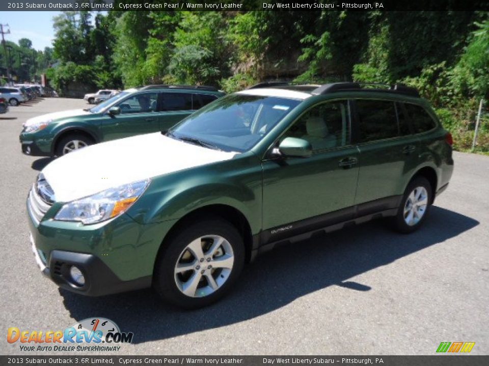 2013 Subaru Outback 3.6R Limited Cypress Green Pearl / Warm Ivory Leather Photo #6