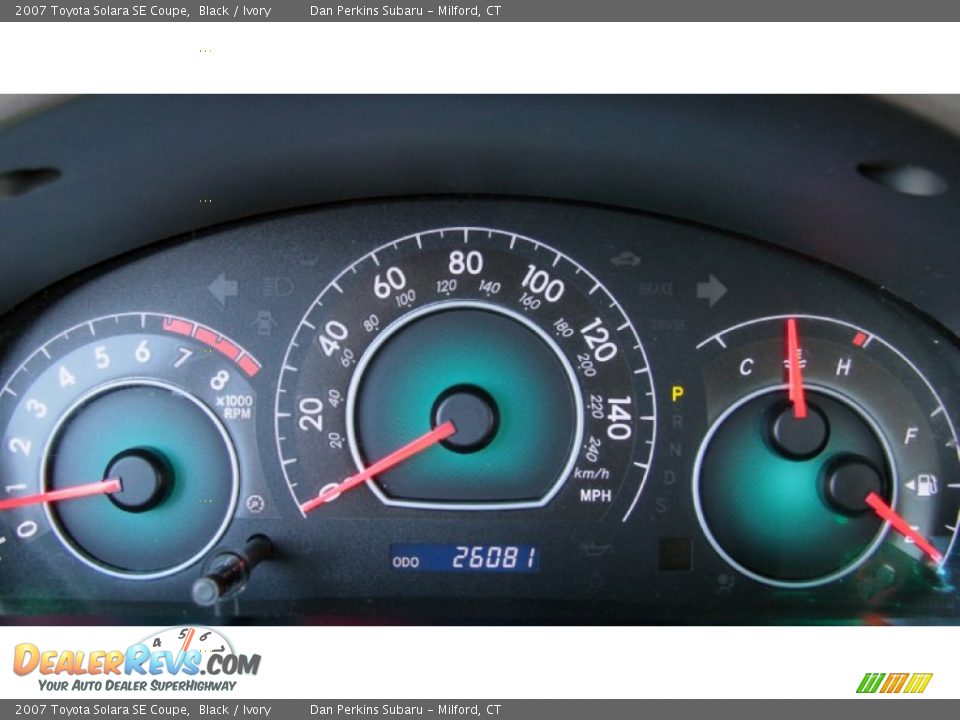 2007 Toyota Solara SE Coupe Black / Ivory Photo #22