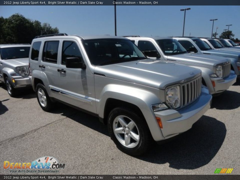 2012 Jeep Liberty Sport 4x4 Bright Silver Metallic / Dark Slate Gray Photo #3