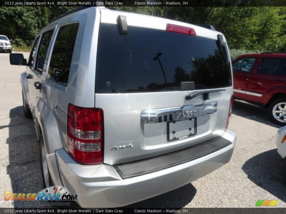 2012 Jeep Liberty Sport 4x4 Bright Silver Metallic / Dark Slate Gray Photo #4