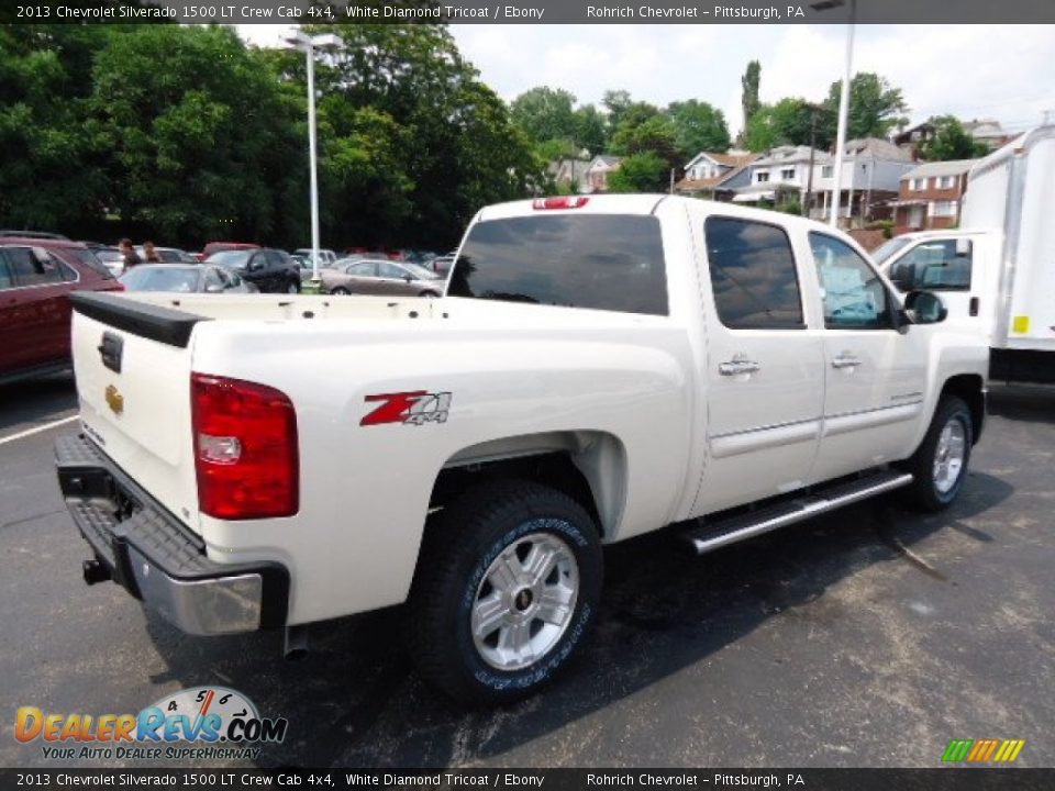 2013 Chevrolet Silverado 1500 LT Crew Cab 4x4 White Diamond Tricoat / Ebony Photo #4