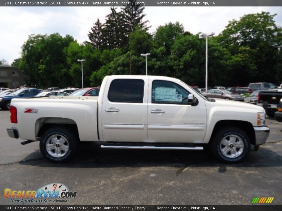 White Diamond Tricoat 2013 Chevrolet Silverado 1500 LT Crew Cab 4x4 Photo #5