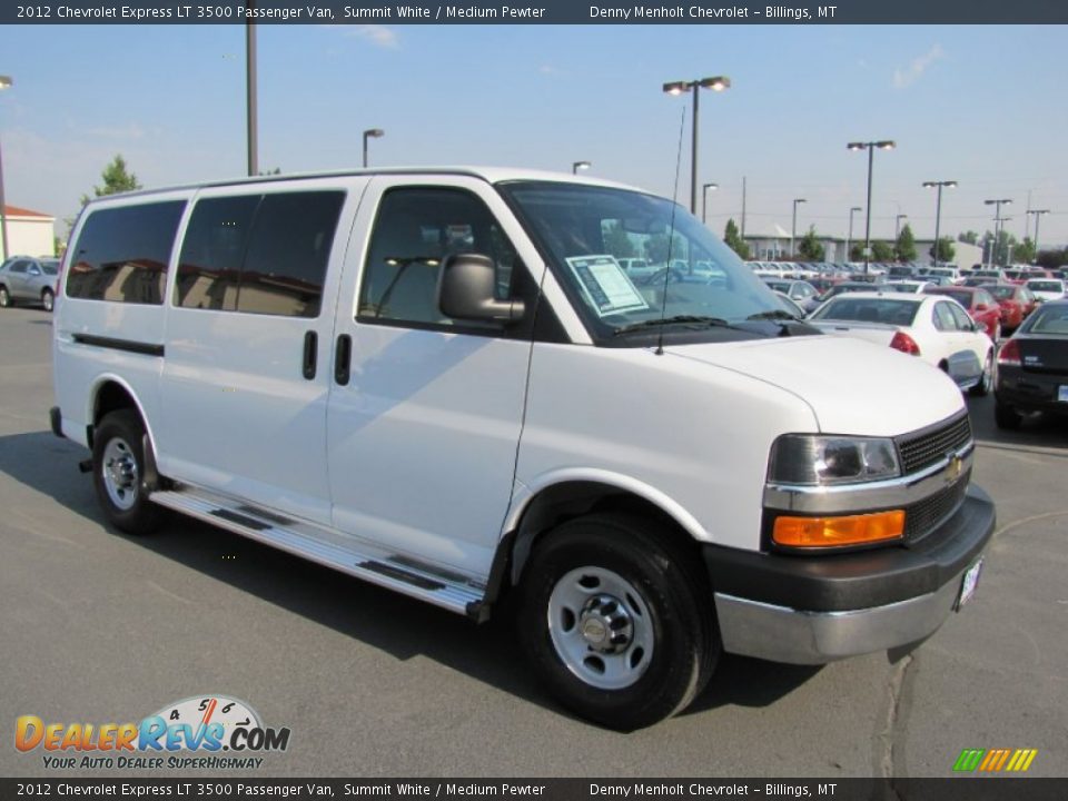 2012 Chevrolet Express LT 3500 Passenger Van Summit White / Medium Pewter Photo #1