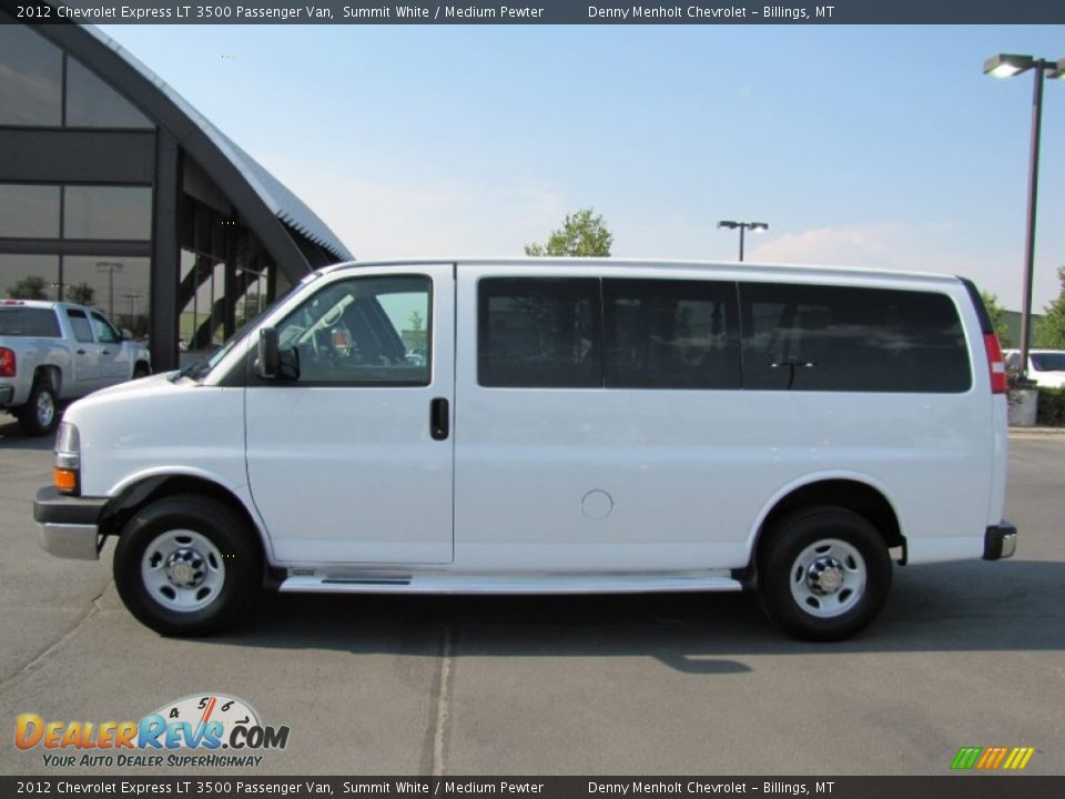 Summit White 2012 Chevrolet Express LT 3500 Passenger Van Photo #4