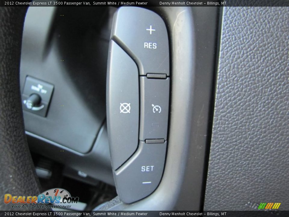 Controls of 2012 Chevrolet Express LT 3500 Passenger Van Photo #12