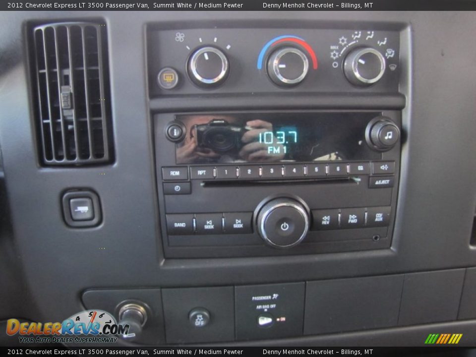 Controls of 2012 Chevrolet Express LT 3500 Passenger Van Photo #18