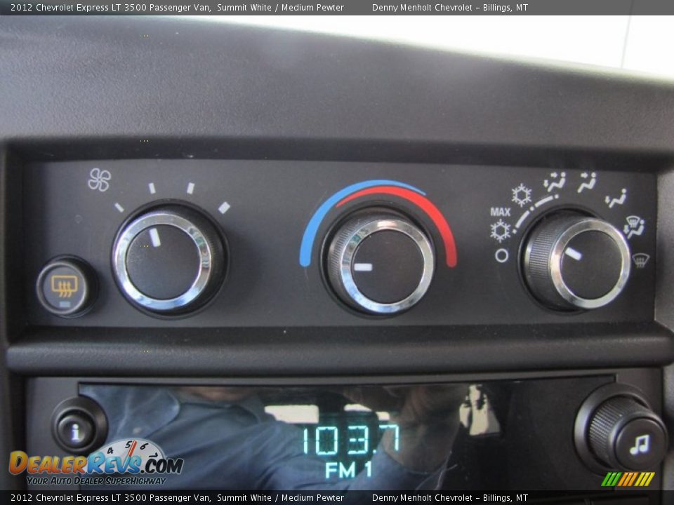 Controls of 2012 Chevrolet Express LT 3500 Passenger Van Photo #19