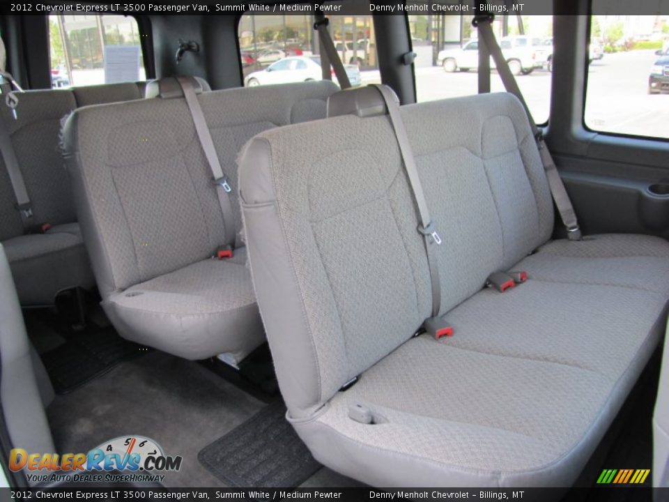 Rear Seat of 2012 Chevrolet Express LT 3500 Passenger Van Photo #26