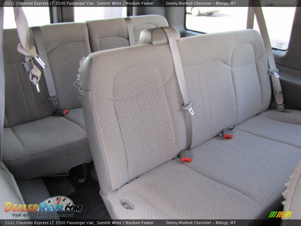 Rear Seat of 2012 Chevrolet Express LT 3500 Passenger Van Photo #27