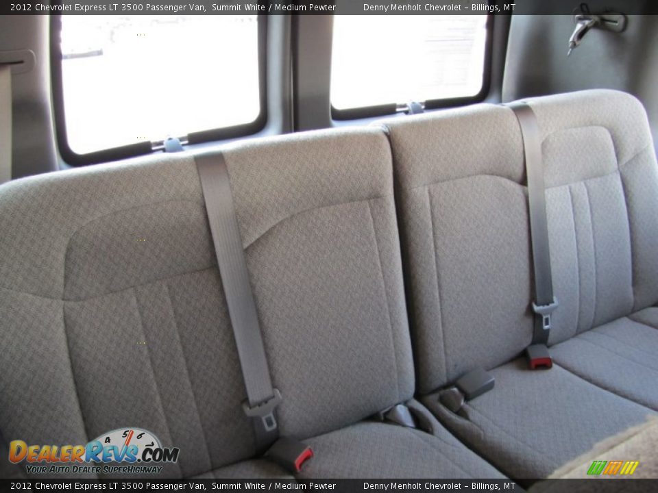 Rear Seat of 2012 Chevrolet Express LT 3500 Passenger Van Photo #28