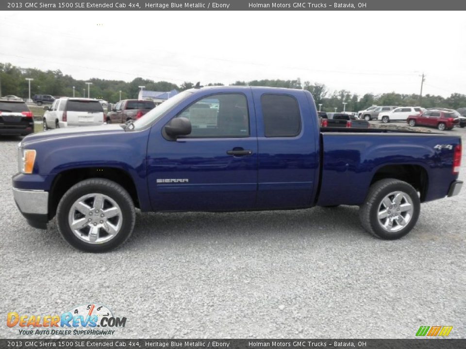 Heritage Blue Metallic 2013 GMC Sierra 1500 SLE Extended Cab 4x4 Photo #4