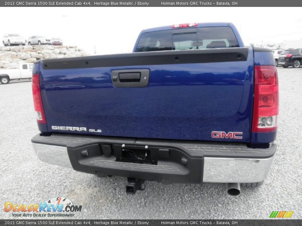 2013 GMC Sierra 1500 SLE Extended Cab 4x4 Heritage Blue Metallic / Ebony Photo #17