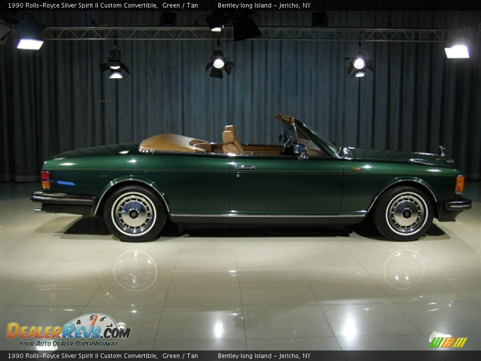 1990 Rolls-Royce Silver Spirit II Custom Convertible Green / Tan Photo #3