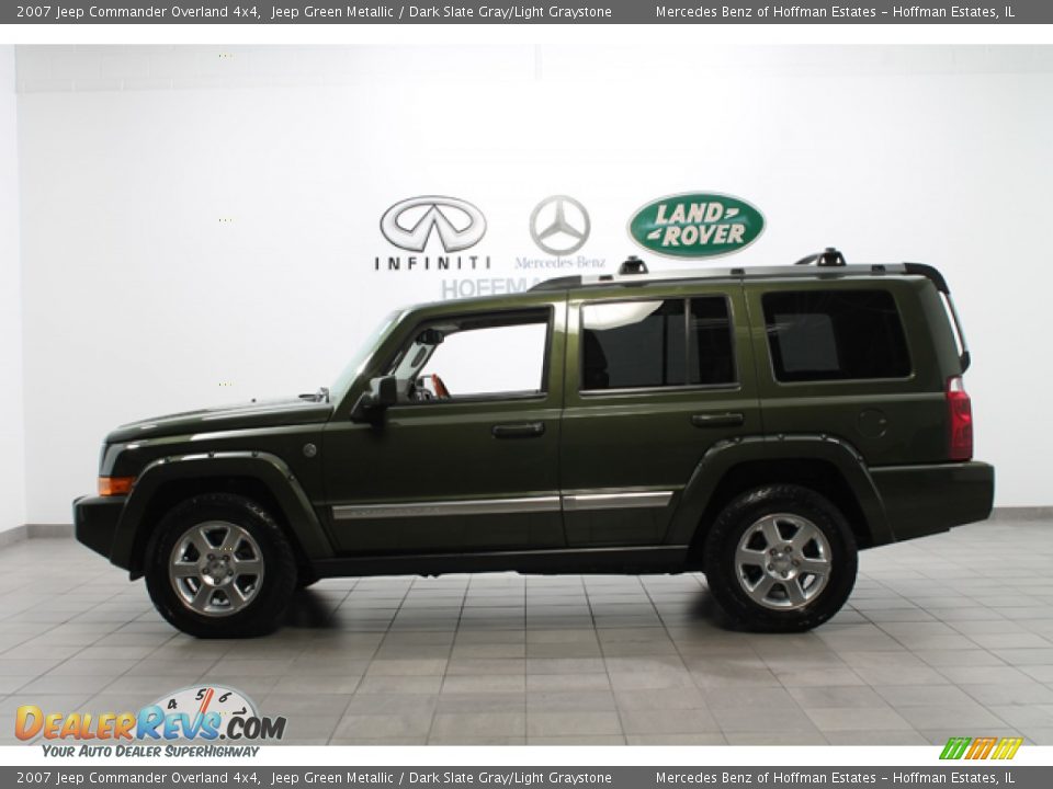 2007 Jeep Commander Overland 4x4 Jeep Green Metallic / Dark Slate Gray/Light Graystone Photo #2