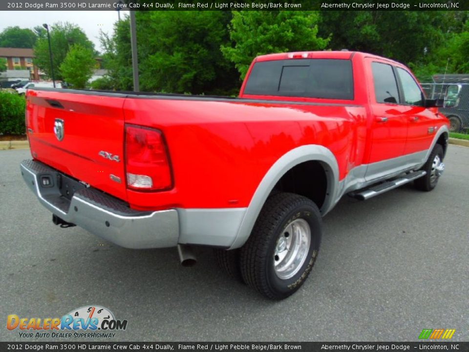 Flame Red 2012 Dodge Ram 3500 HD Laramie Crew Cab 4x4 Dually Photo #4