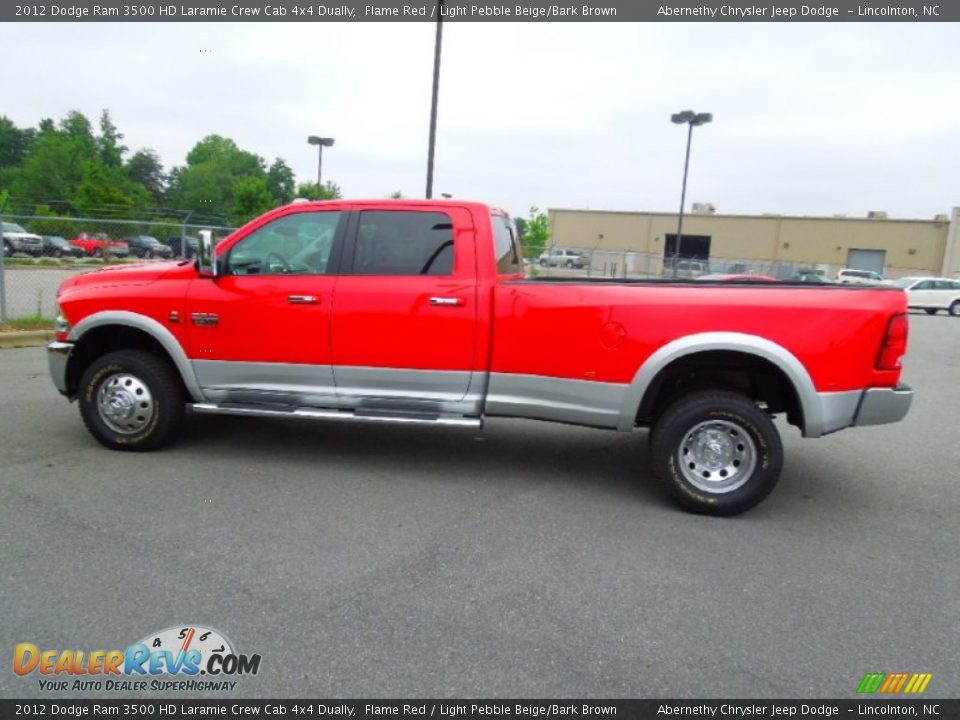 Flame Red 2012 Dodge Ram 3500 HD Laramie Crew Cab 4x4 Dually Photo #6