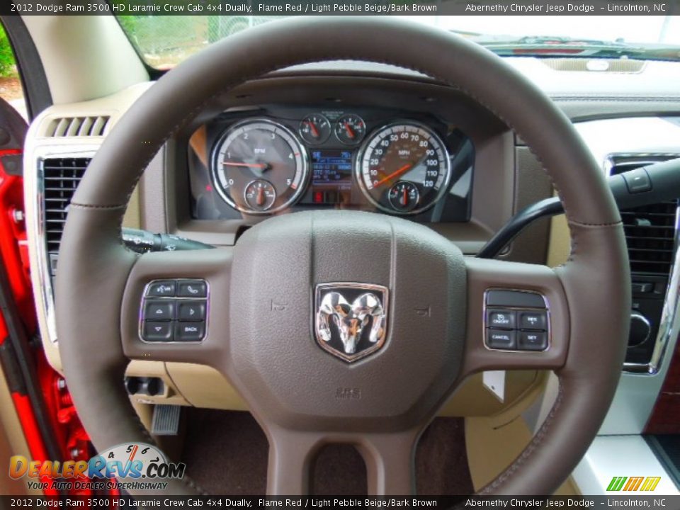 2012 Dodge Ram 3500 HD Laramie Crew Cab 4x4 Dually Steering Wheel Photo #16