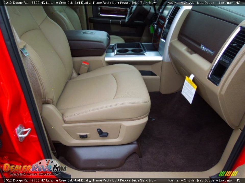 2012 Dodge Ram 3500 HD Laramie Crew Cab 4x4 Dually Flame Red / Light Pebble Beige/Bark Brown Photo #24